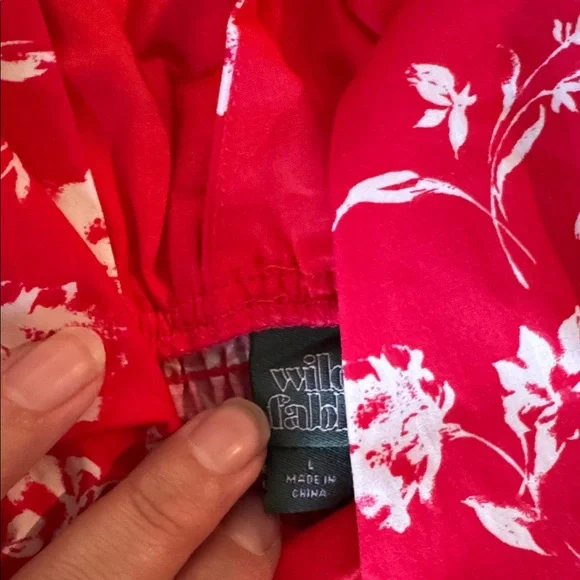 Wild Fable Red Floral Casual Dress - Picture 3 of 4